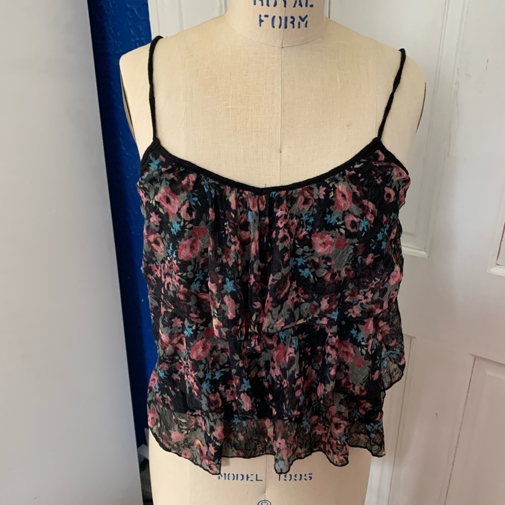 Body C Floral Ruffle Tank